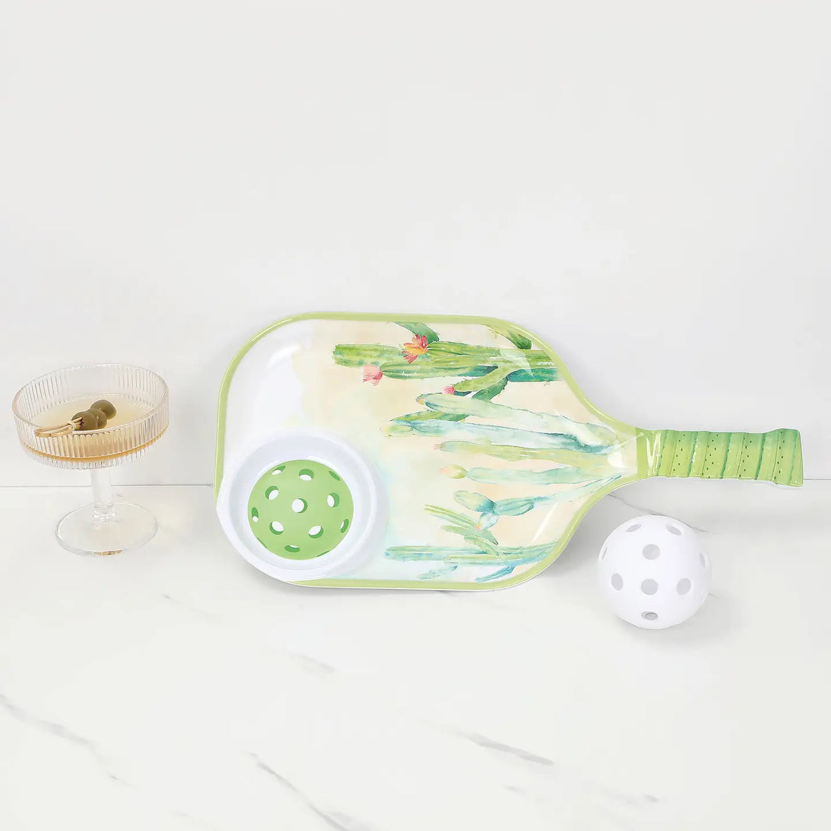 Cactus 15 3/4" Melamine Paddle Chip & Dip Tray