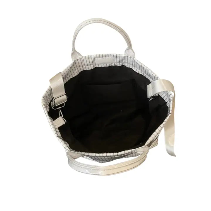 Black Vinyl TOTE BAG with Strap