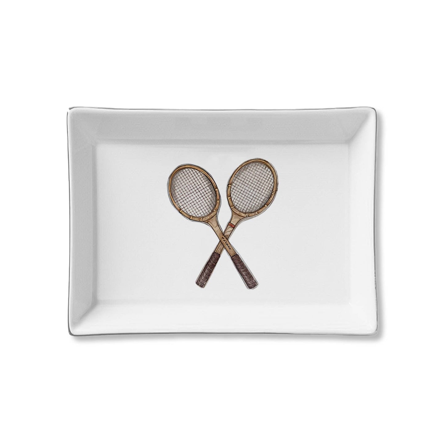 Toss Designs - Ceramic Tray - Vintage Tennis