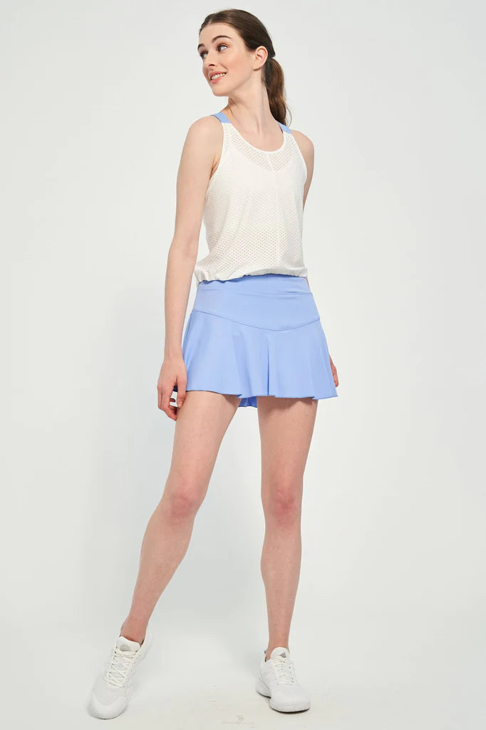 Circle Mesh Core Tank - White/Bluebird