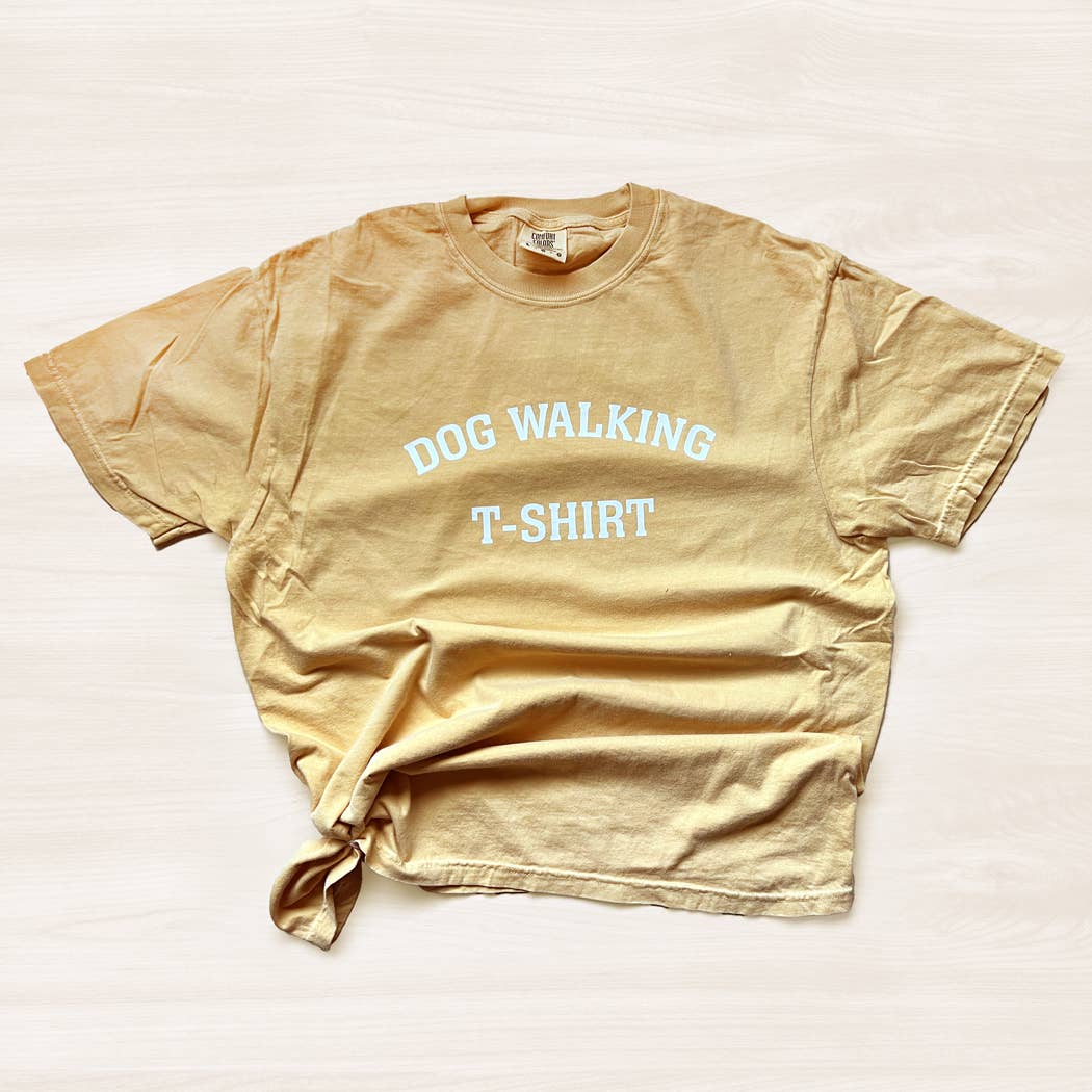 Poppy & Lou - Dog Walking T-Shirt: Emerald / S