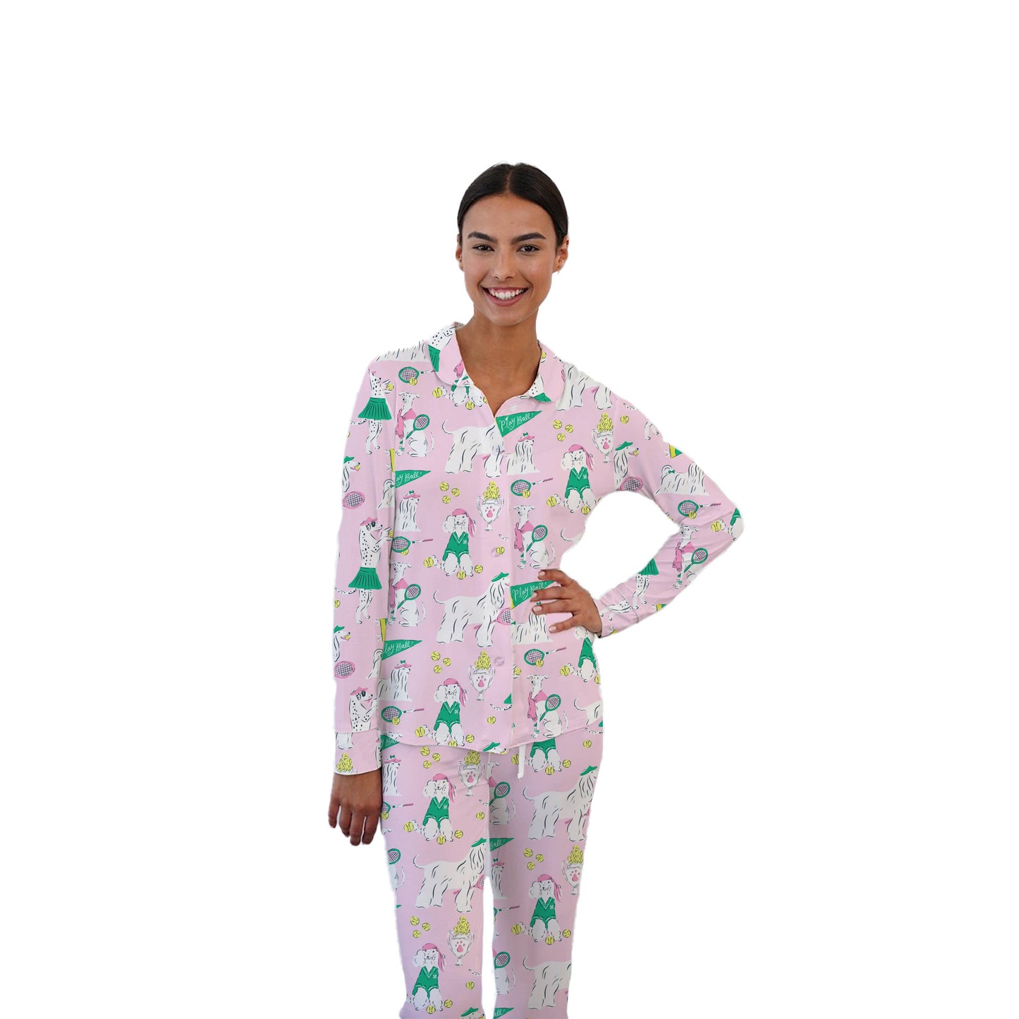 Toss Designs - Pajama Pant Set - Tennis Dogs: M