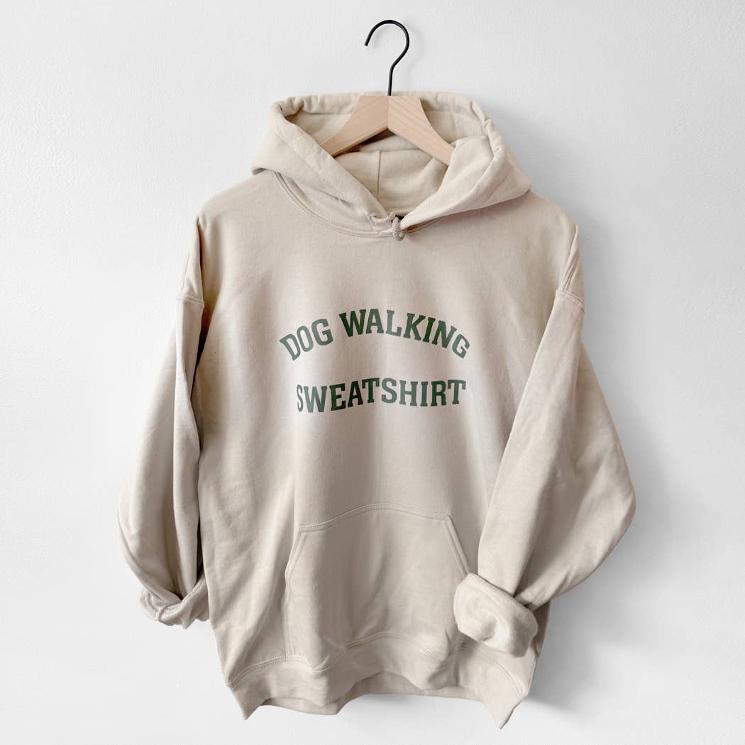 Poppy & Lou - Dog Walking Sweatshirt Hoodie - For Dog Parents: S