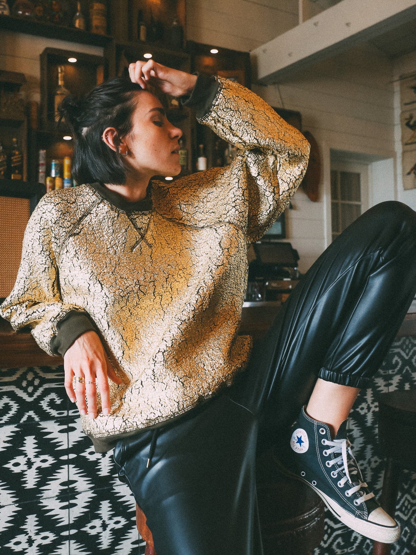 Ronan Pullover - Gold Metallic