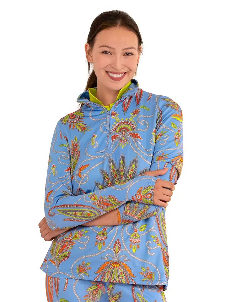 Jock Girl Half-Zip Pullover - Plume