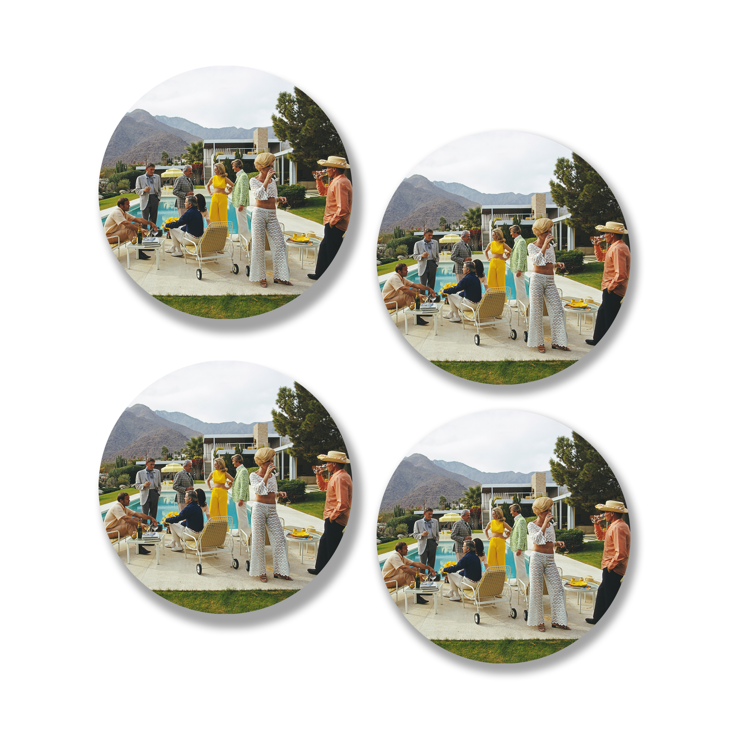 Toss Designs - Ceramic Coasters (Set of 4) - Poolside Chic
