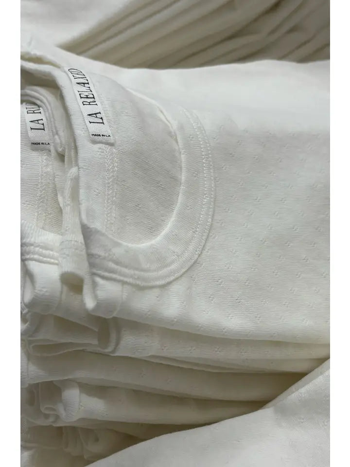 Pointelle Baby Tee