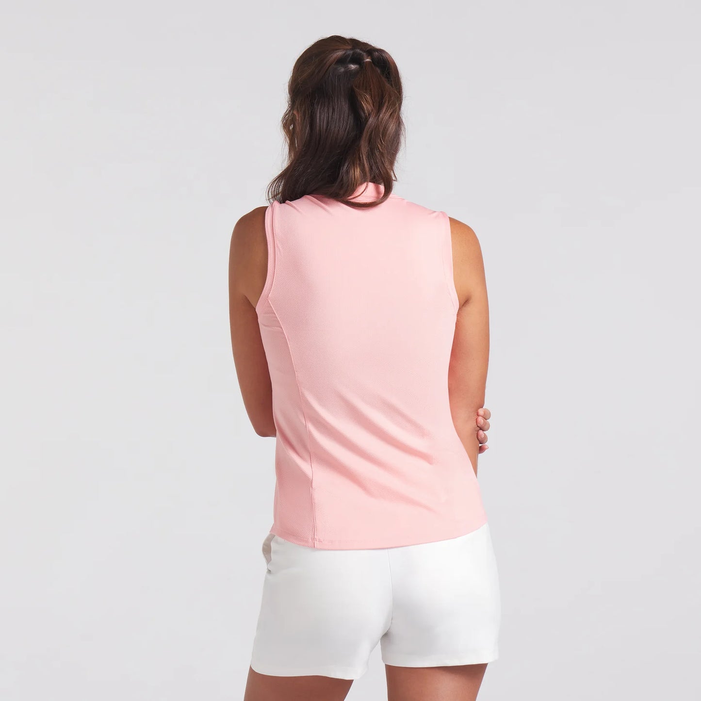 Aerlon Mock Sleeveless Golf Polo - Pink Fruit