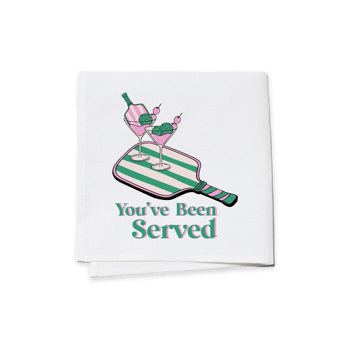 Toss Designs - Cocktail Napkins (Set of 4) - You've been served Pickleaball