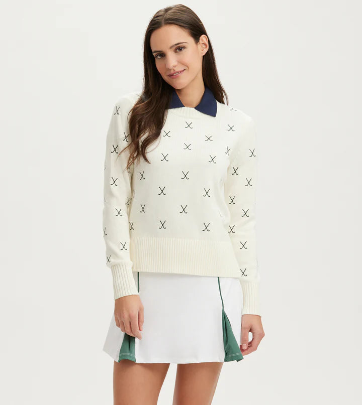 Allover Clubs Sweater - Ivory