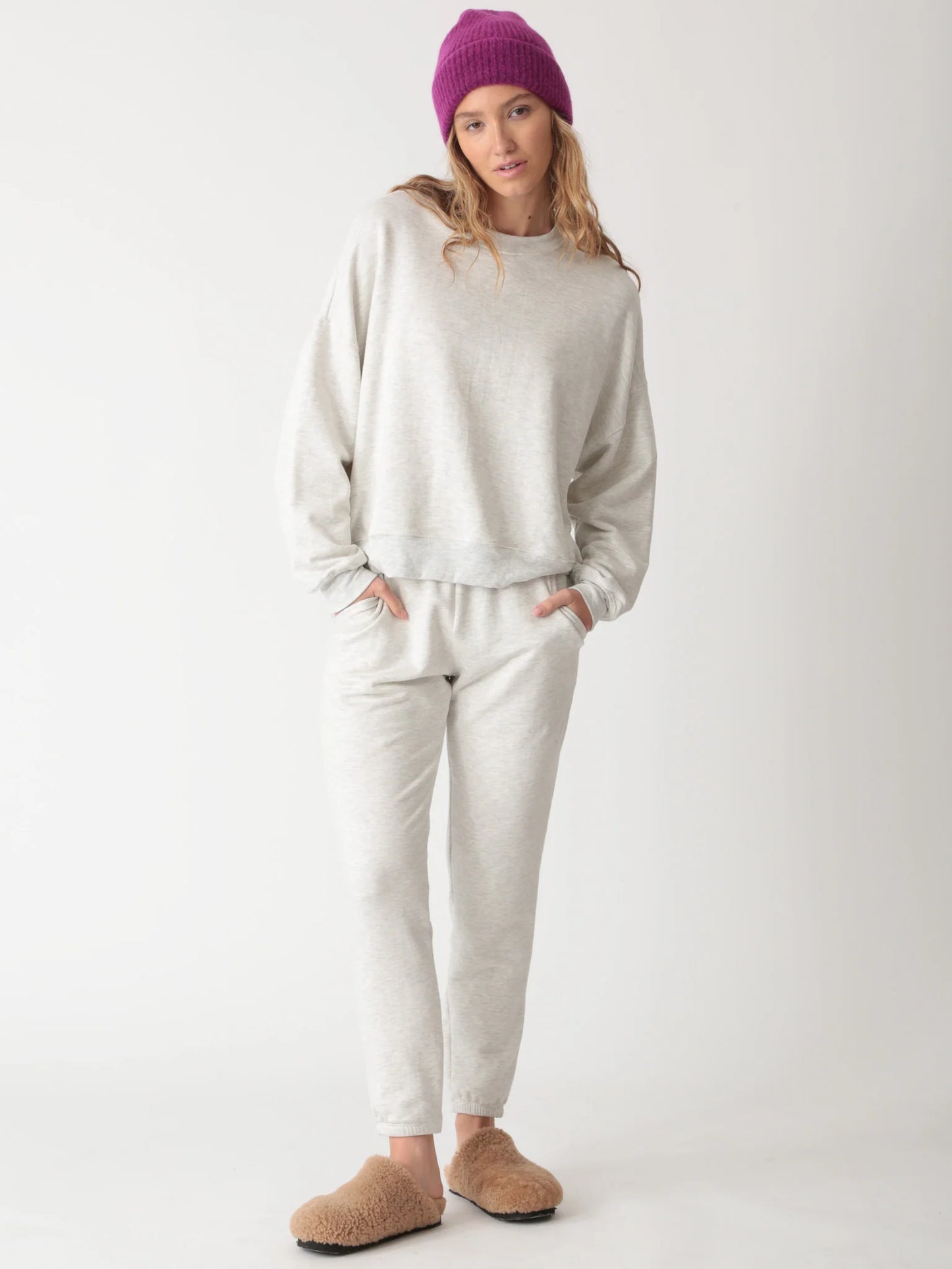 Atlas Luxe Fleece Sweatshirt - Light Heather Grey