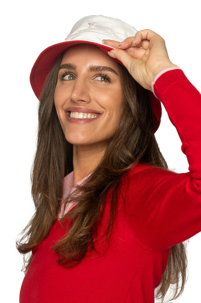 Reversible Bucket Hat - Red/White