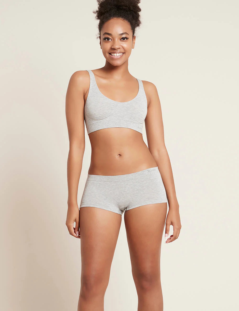 Boyleg Brief - Light Grey Marl