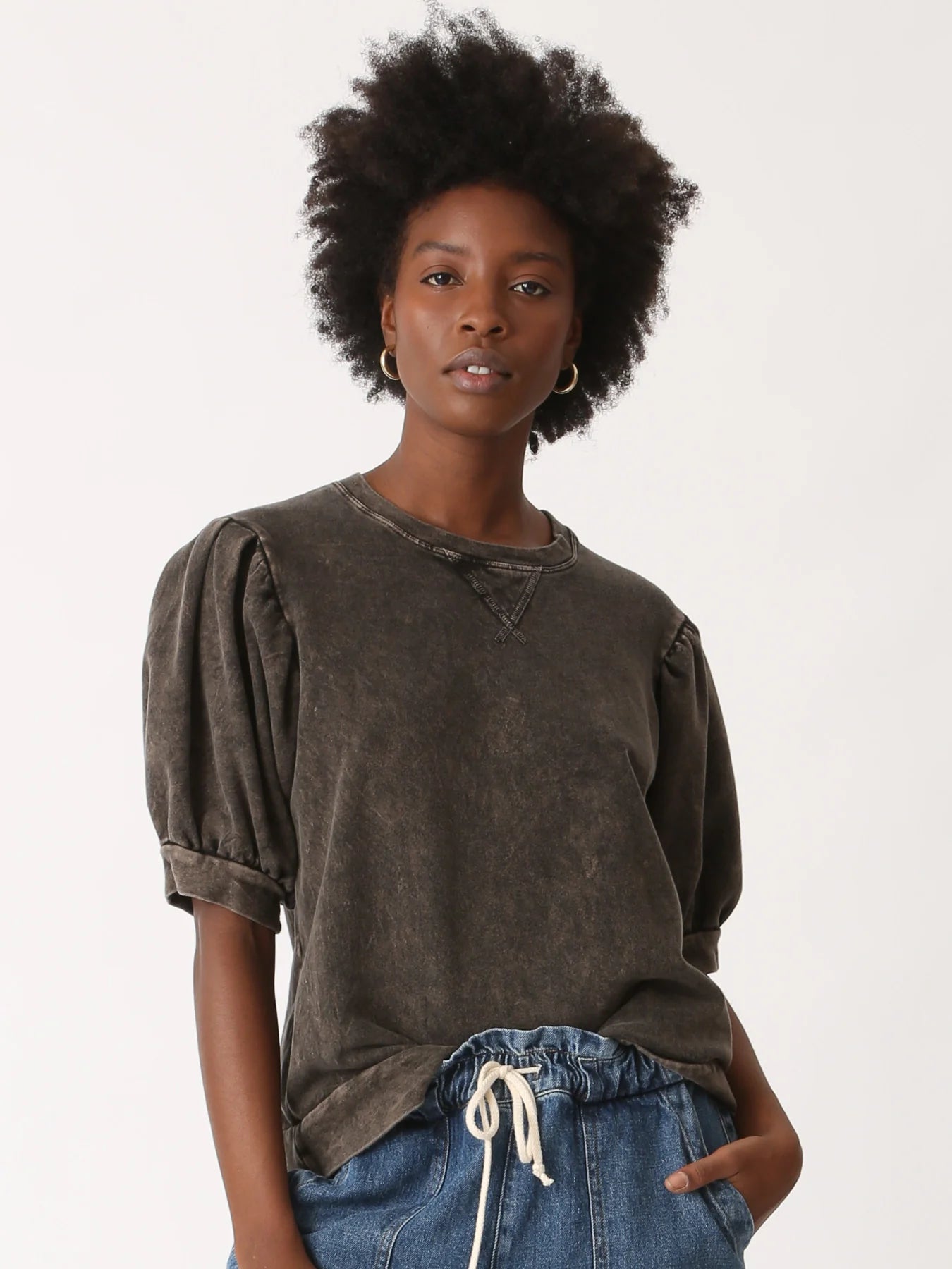 Casey Short Sleeve Sweatshirt - Russet