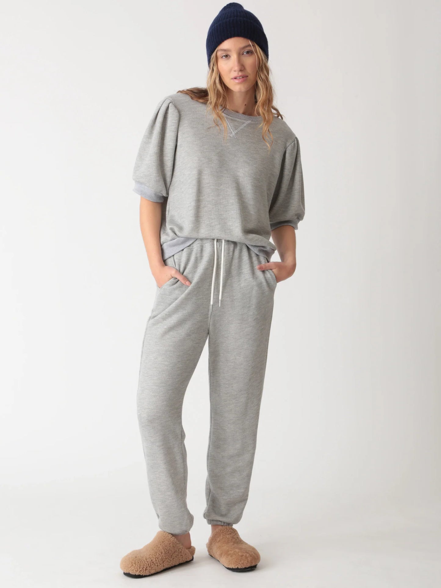 Casey Short Sleeve Sweatshirt - Heather Grey