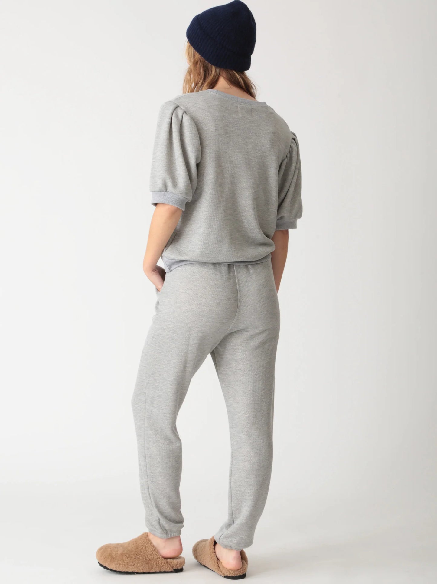 Casey Short Sleeve Sweatshirt - Heather Grey