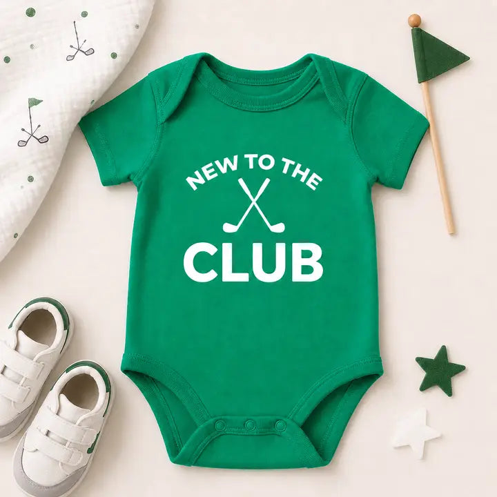 New To the Club, Golf Onesie - Green