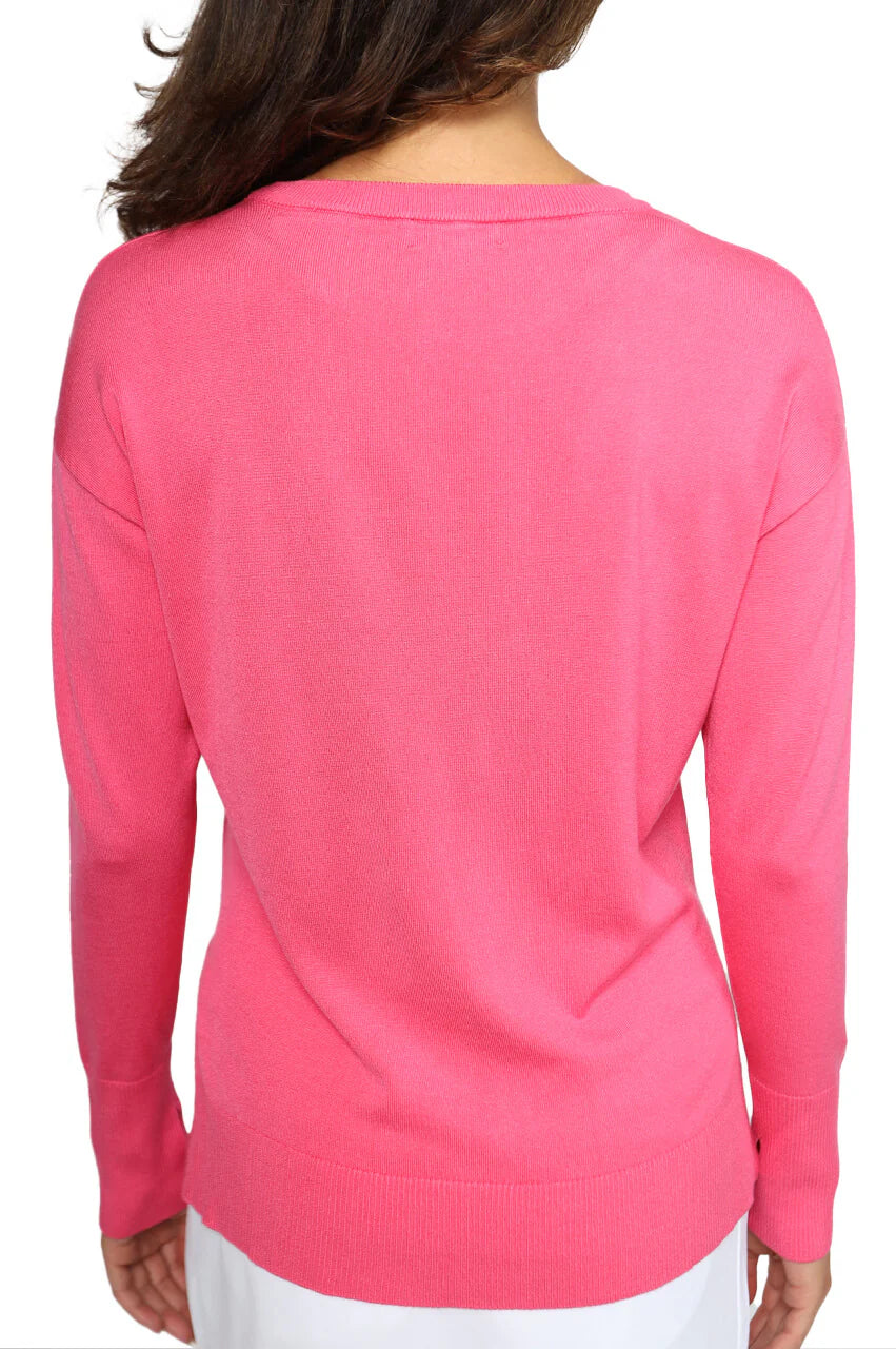 HOT PINK RELAXED FIT SWEATER