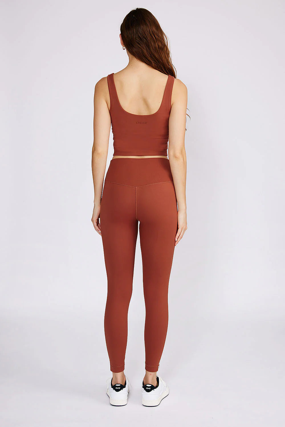 HANA 7/8 SIDE STRIPE LEGGING - RUST