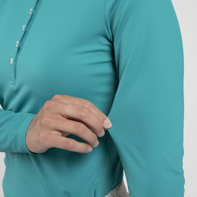 Emerald Dust - Women Catalina Cool Polo Long Sleeve