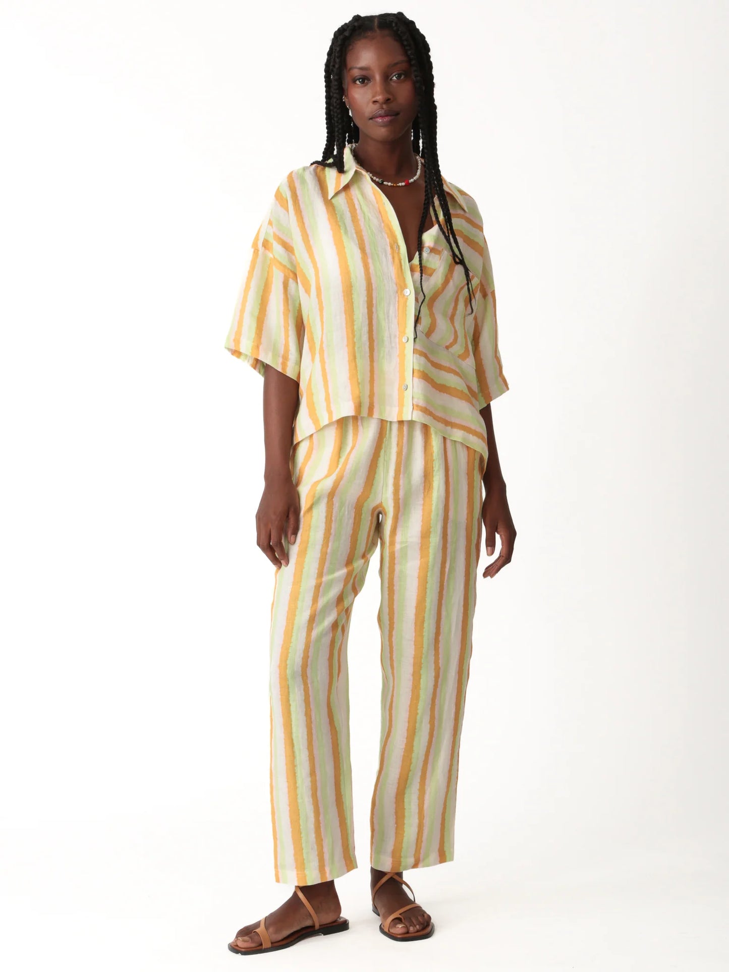 Kyle Shirt - Tangerine / Lime