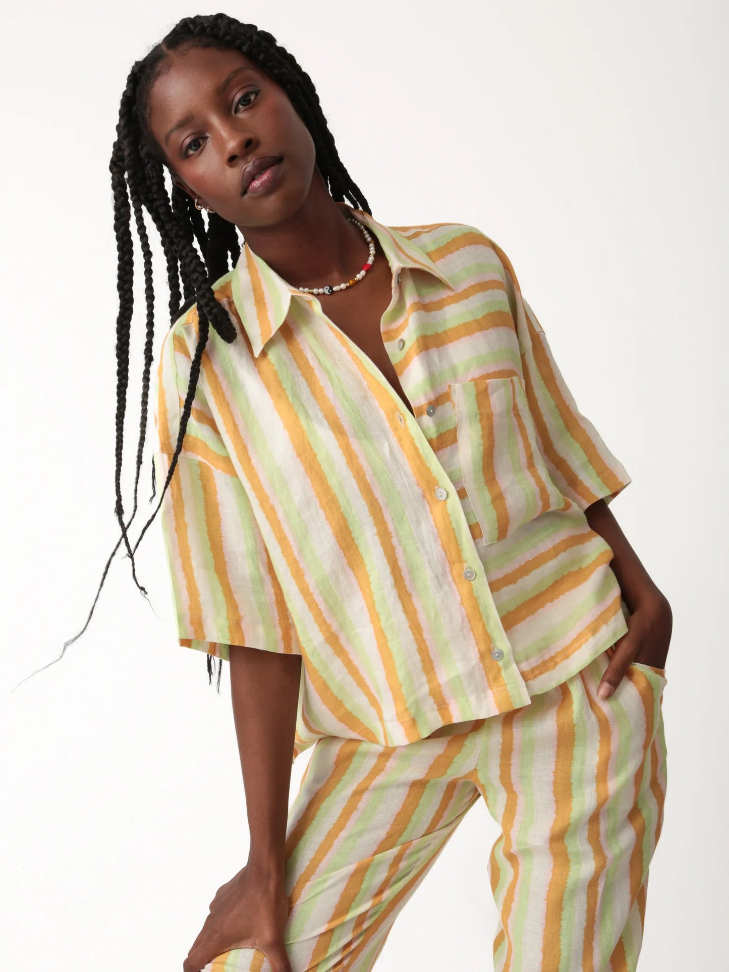 Kyle Shirt - Tangerine / Lime