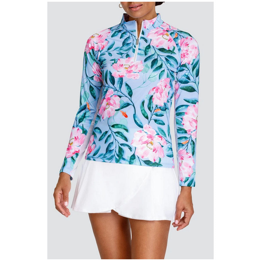 Tail Sunshine Long Sleeve 3/4 Zip - Lily Pond