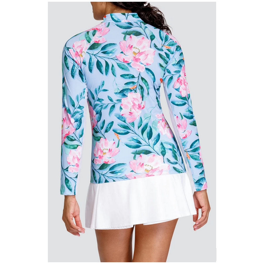 Tail Sunshine Long Sleeve 3/4 Zip - Lily Pond