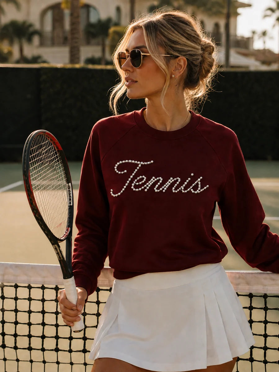 Signature Tennis Pearl Sweatshirt