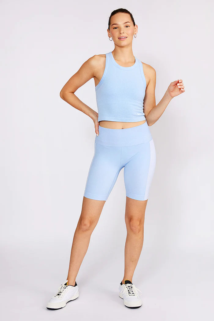 Mia High Neck Tank Bra in Baby Blue