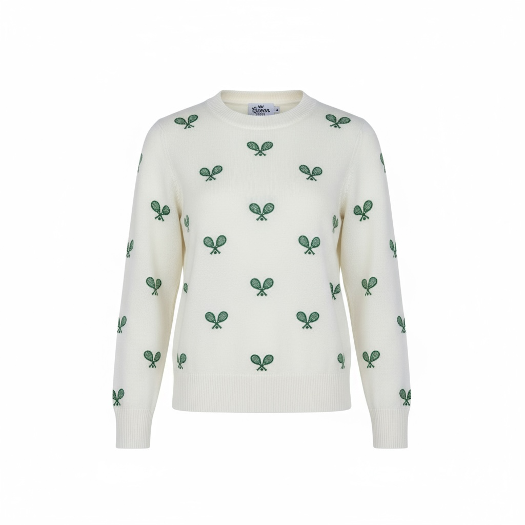 Tennis Sweater - White
