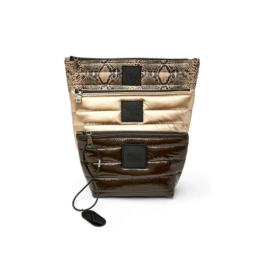 Travel Trio Organizational Pouches - Python/Pearl Cash/Chocolate