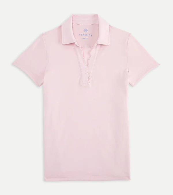 Scallop Performance Polo - Petal