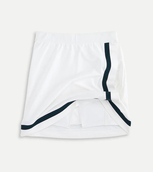 Striped Trim Skort - White