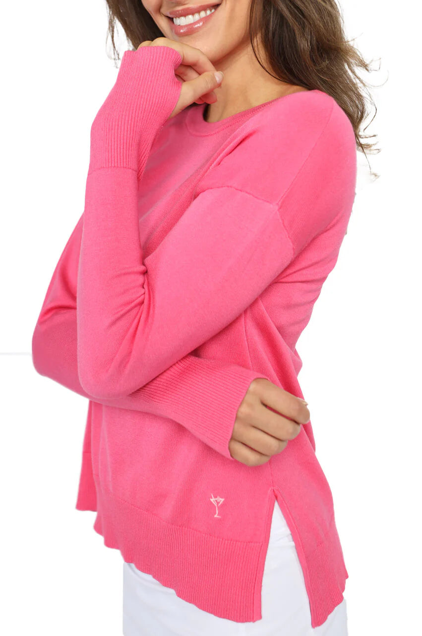 HOT PINK RELAXED FIT SWEATER