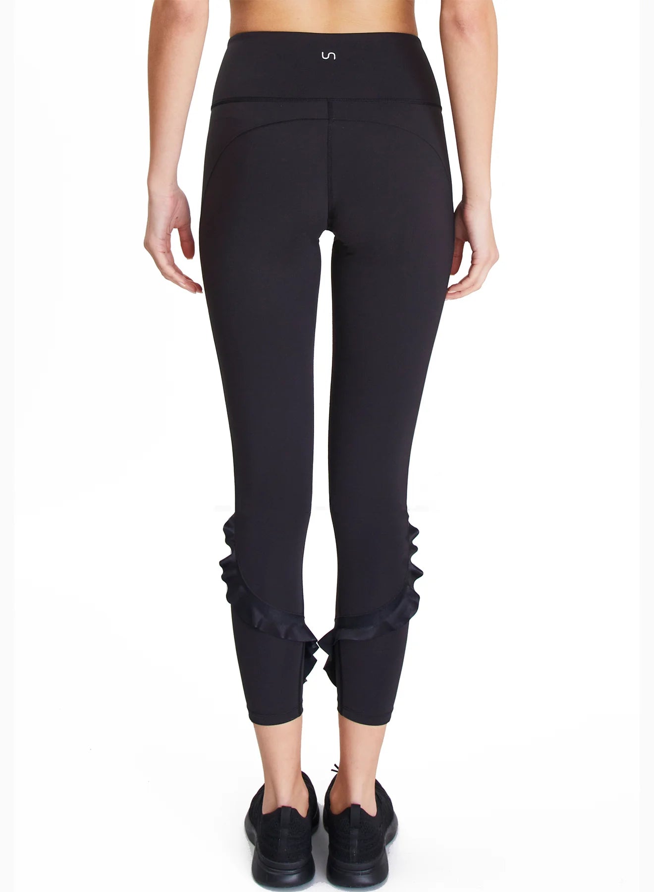 Ruffle Legging by Urban Savage - Black