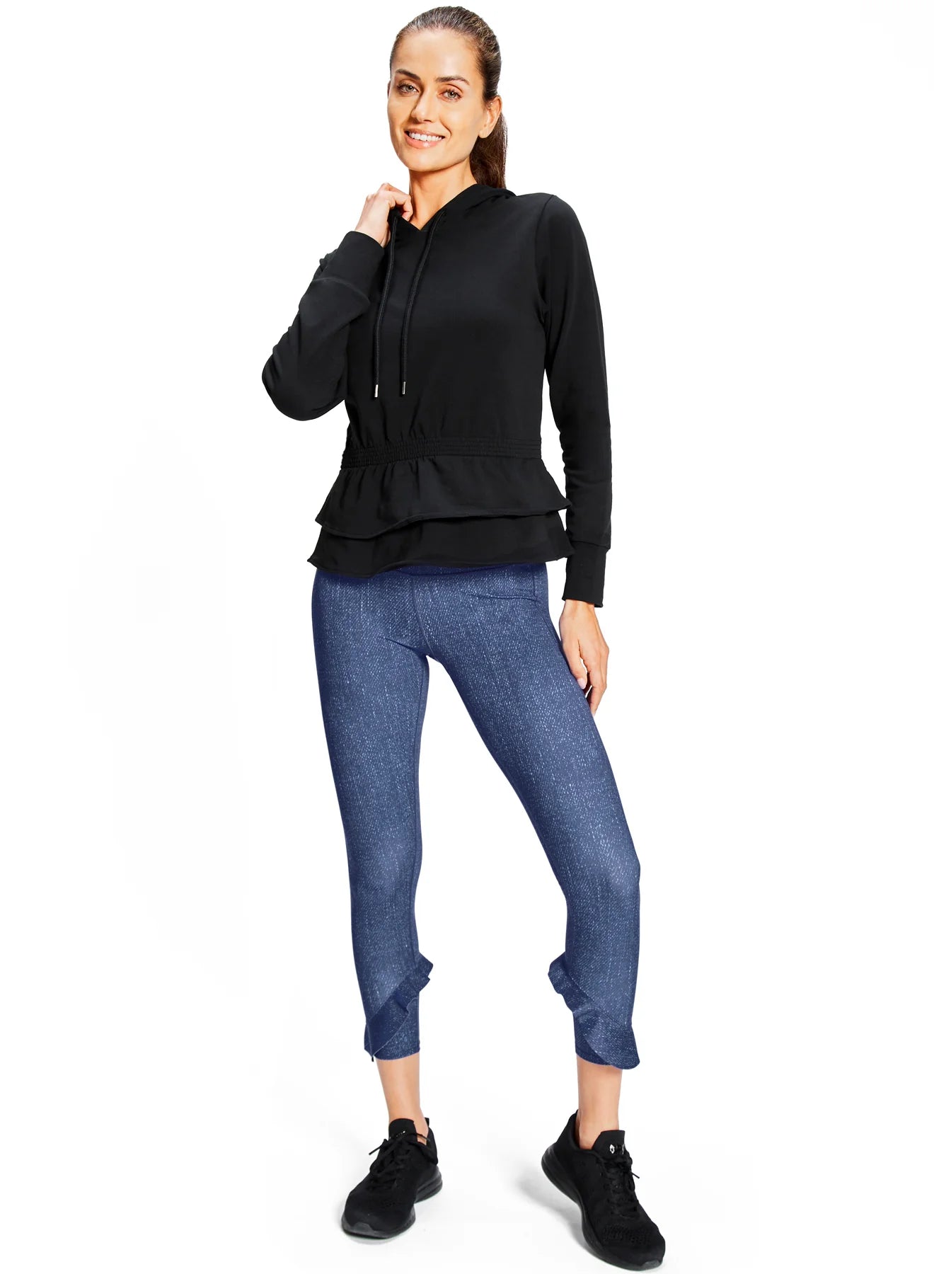 Ruffle Legging by Urban Savage - Denim