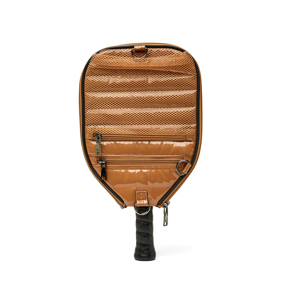SPORTY SPICE PICKLEBALL BAG - Dark Nude Patent