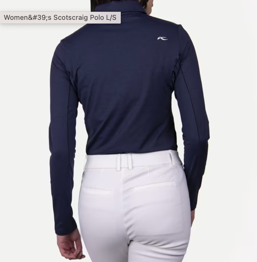 Women's Scotscraig Polo L/S - Atlanta Blue