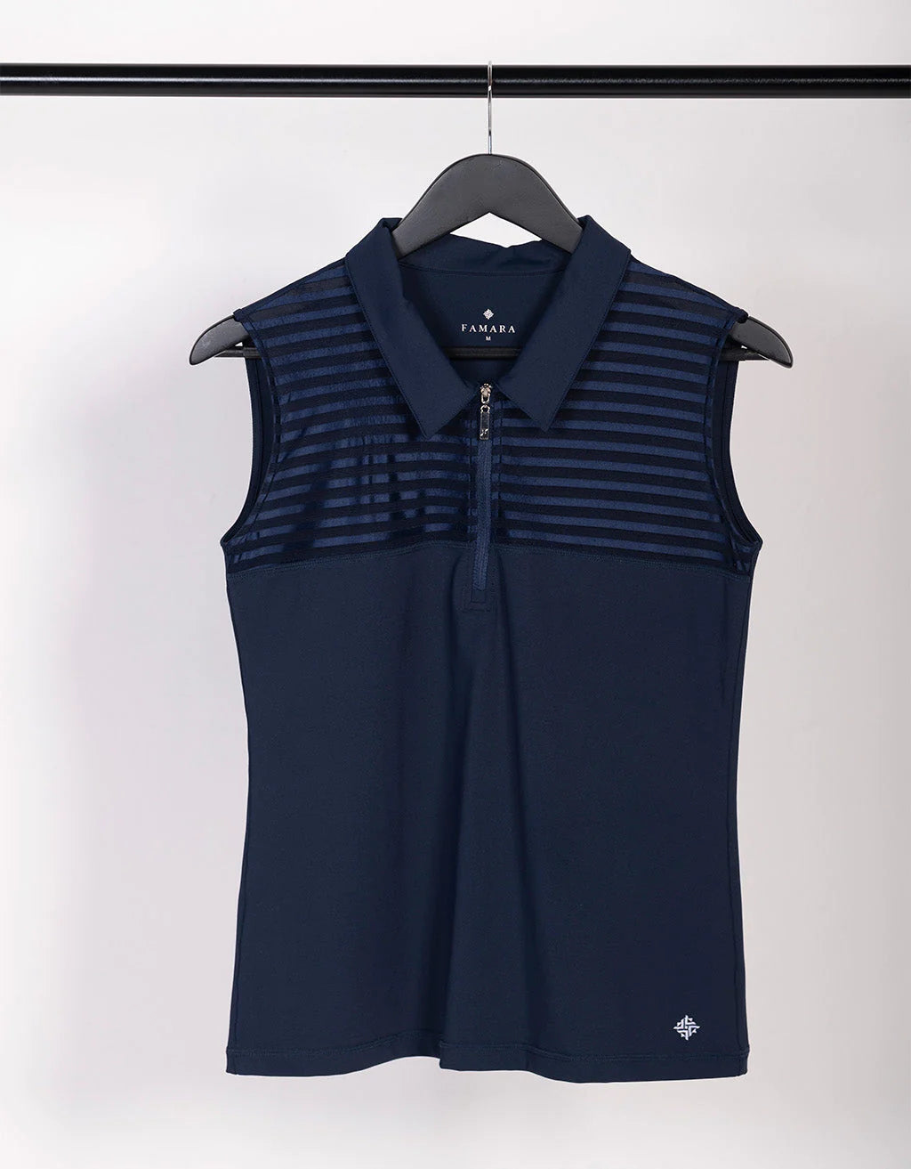 SLEEVELESS SHEER GOLF SHIRT