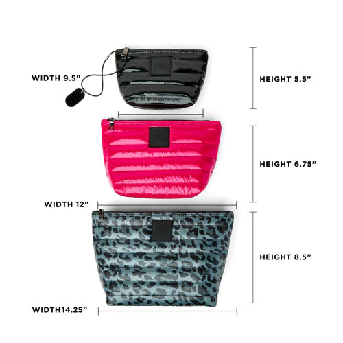 Travel Trio Organizational Pouches - Smokey Leopard/Fuchsia/Black