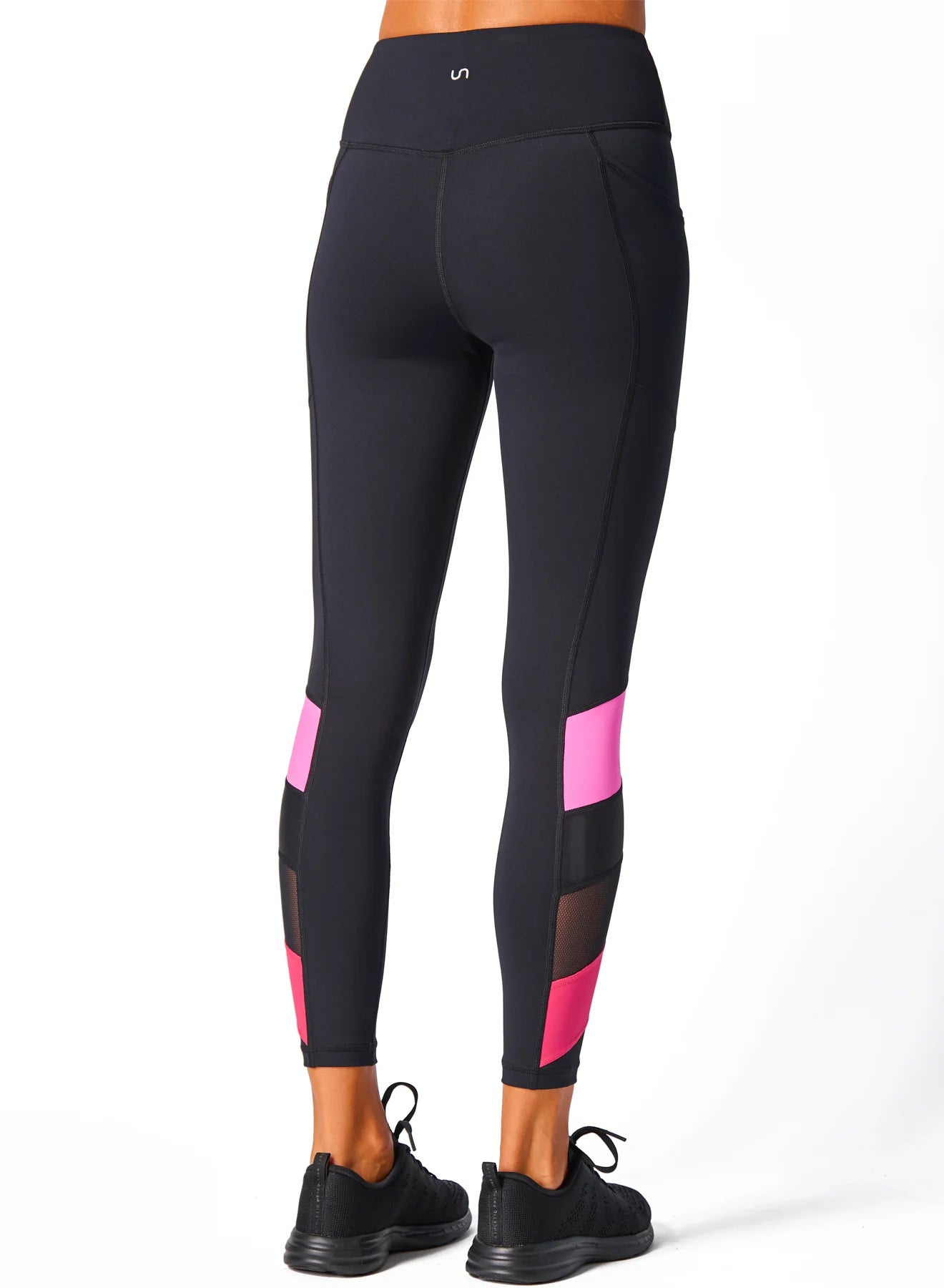 Blocked Legging - Black/Berry/Pink