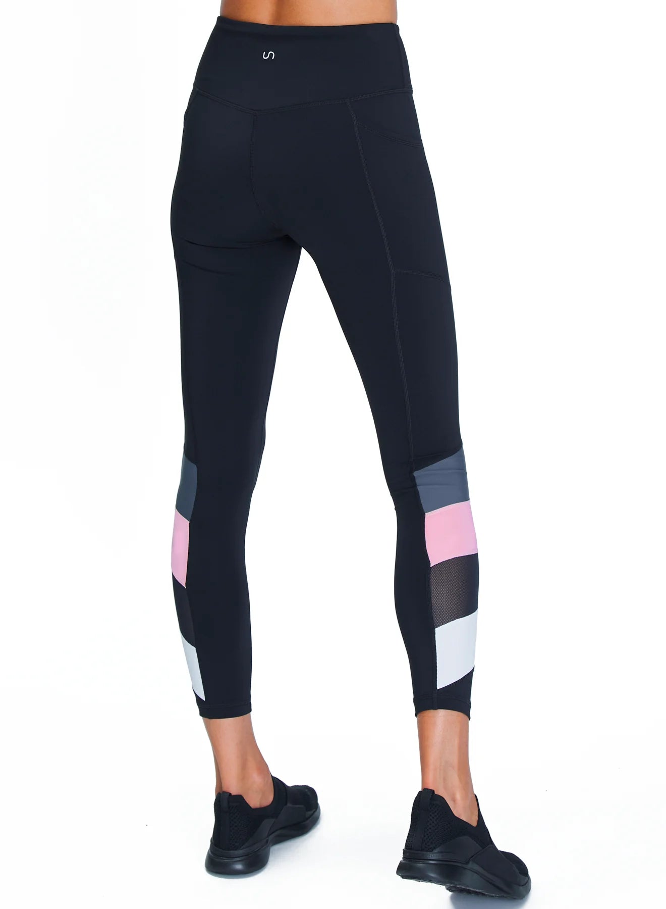Blocked Legging - Black/Bubblegum