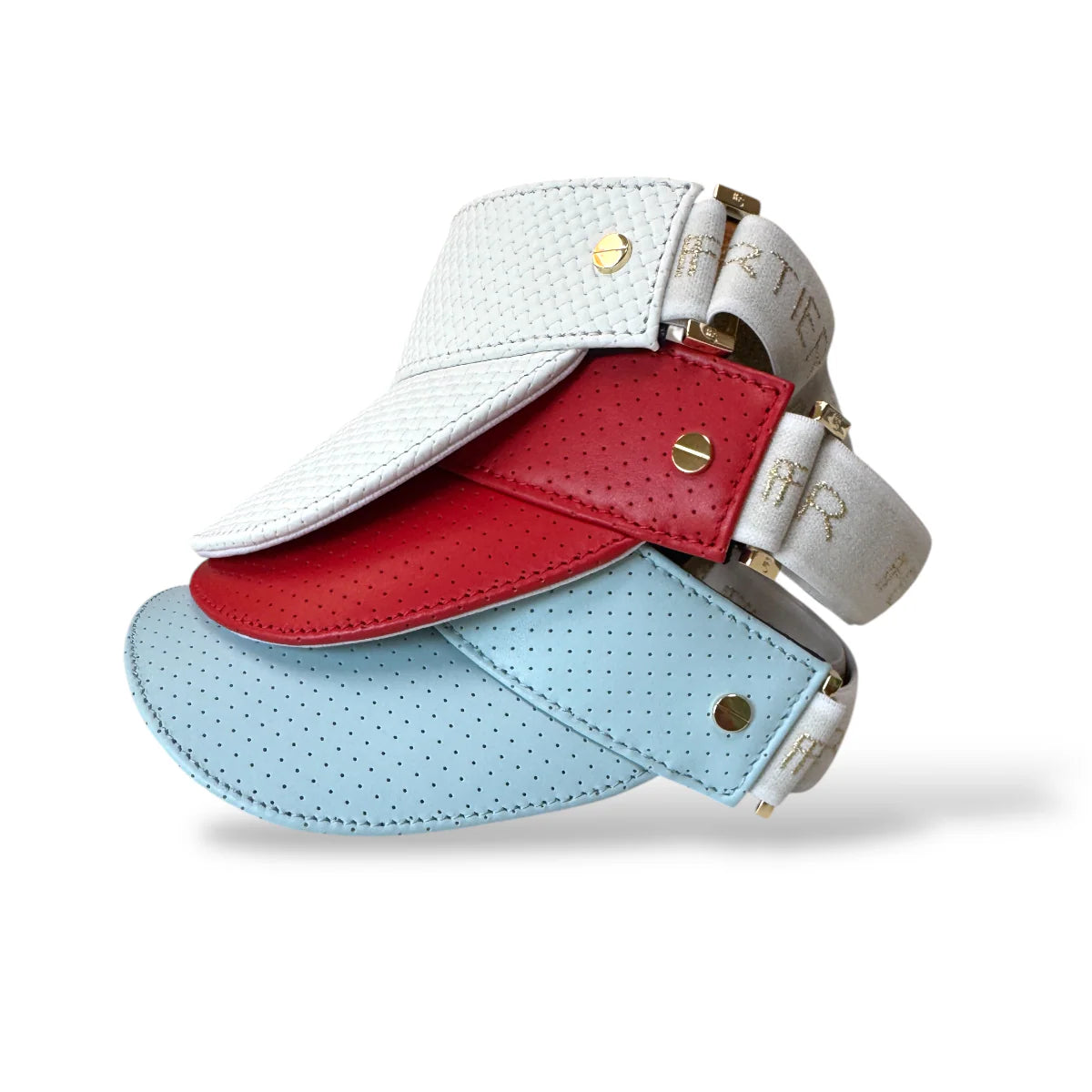 THE LEATHER VISOR - BLANC TRESSÊ & GOLD (LTD. ED.)