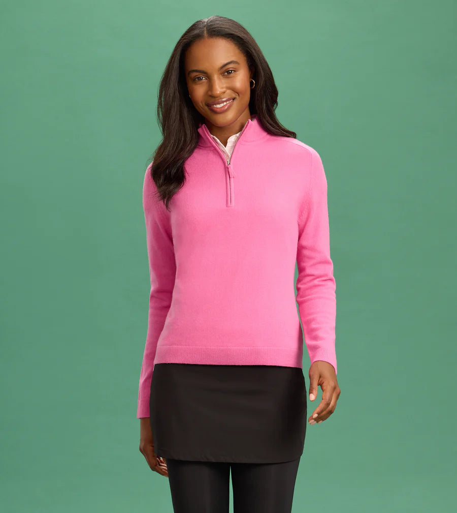 Wool Cashmere Quarter Zip Sweater