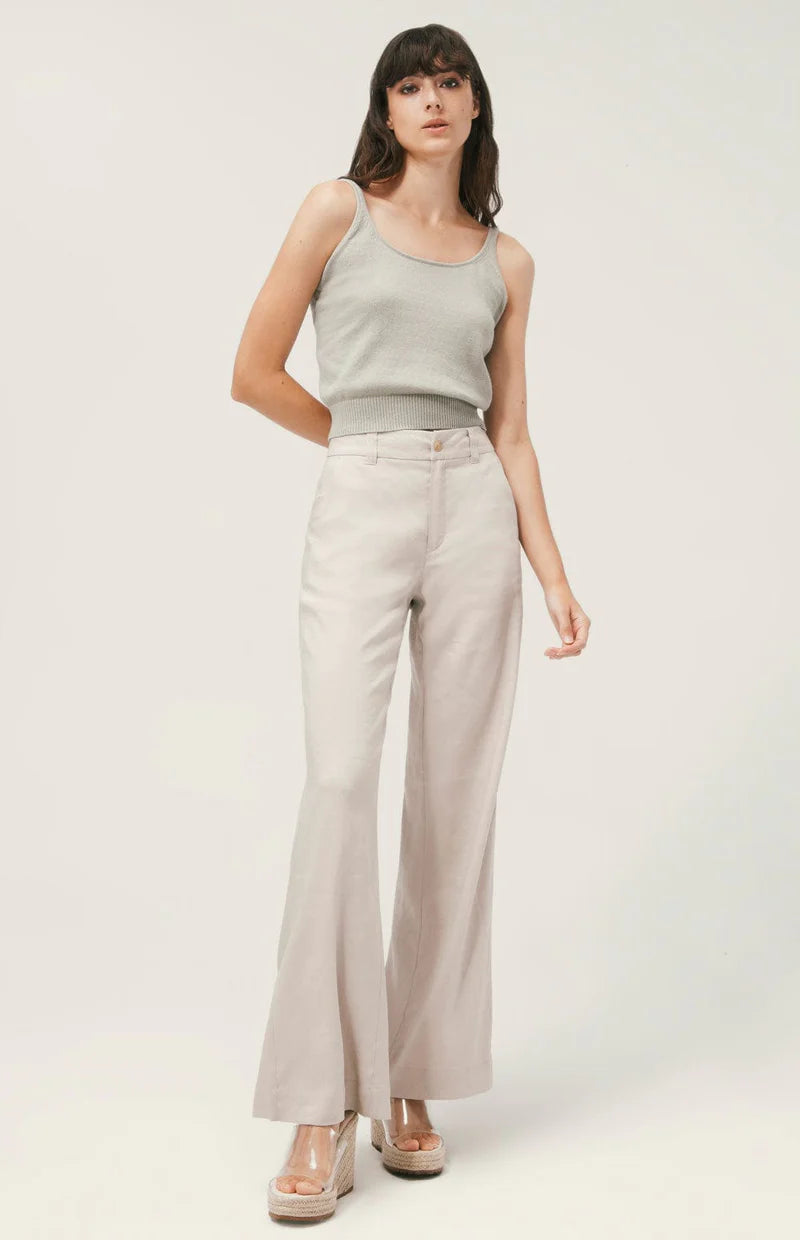 Britt Wide Leg Pant - Silver Grey