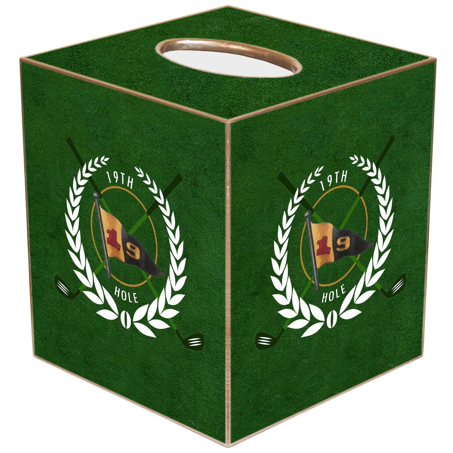 Marye-Kelley - 19th Hole Tissue Box Cover: Paper Mache
