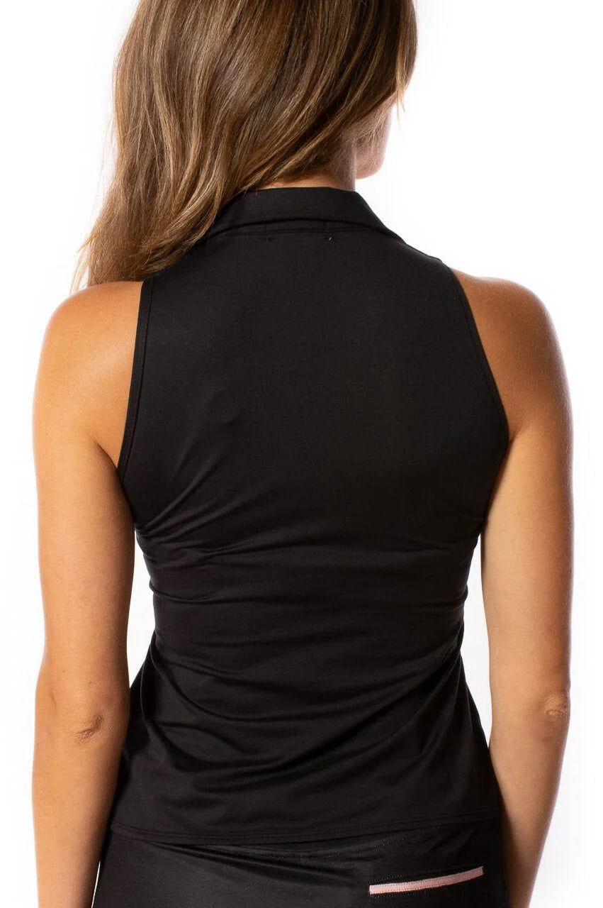 Sleeveless Lisa Sport Polo - Black