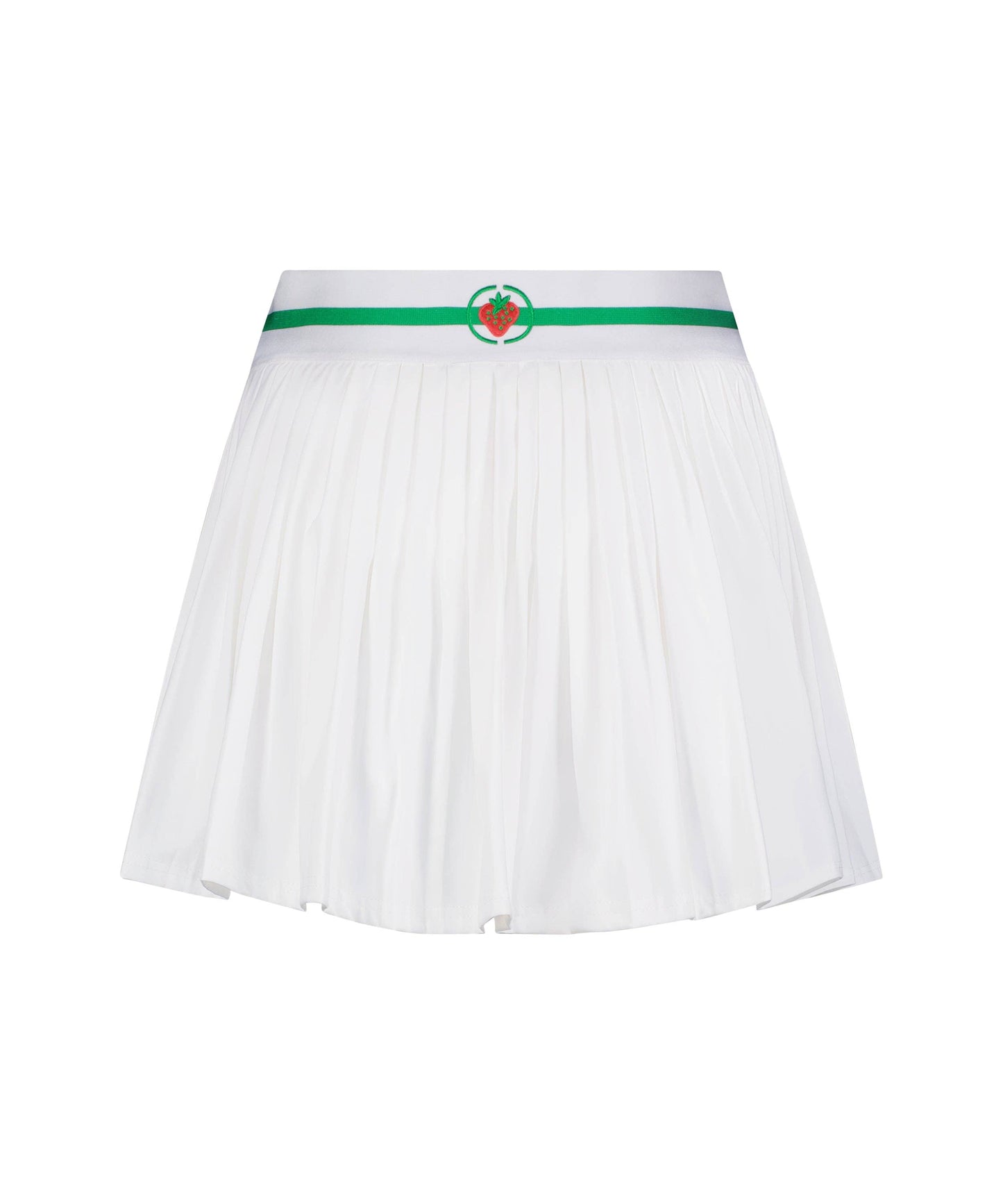 Cricket Skort: White with Kelly Green Trim / L