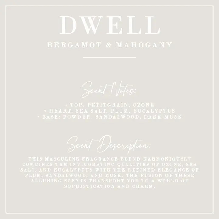 Dwell | Bergamot + Mahogany Candle | Signature Collection